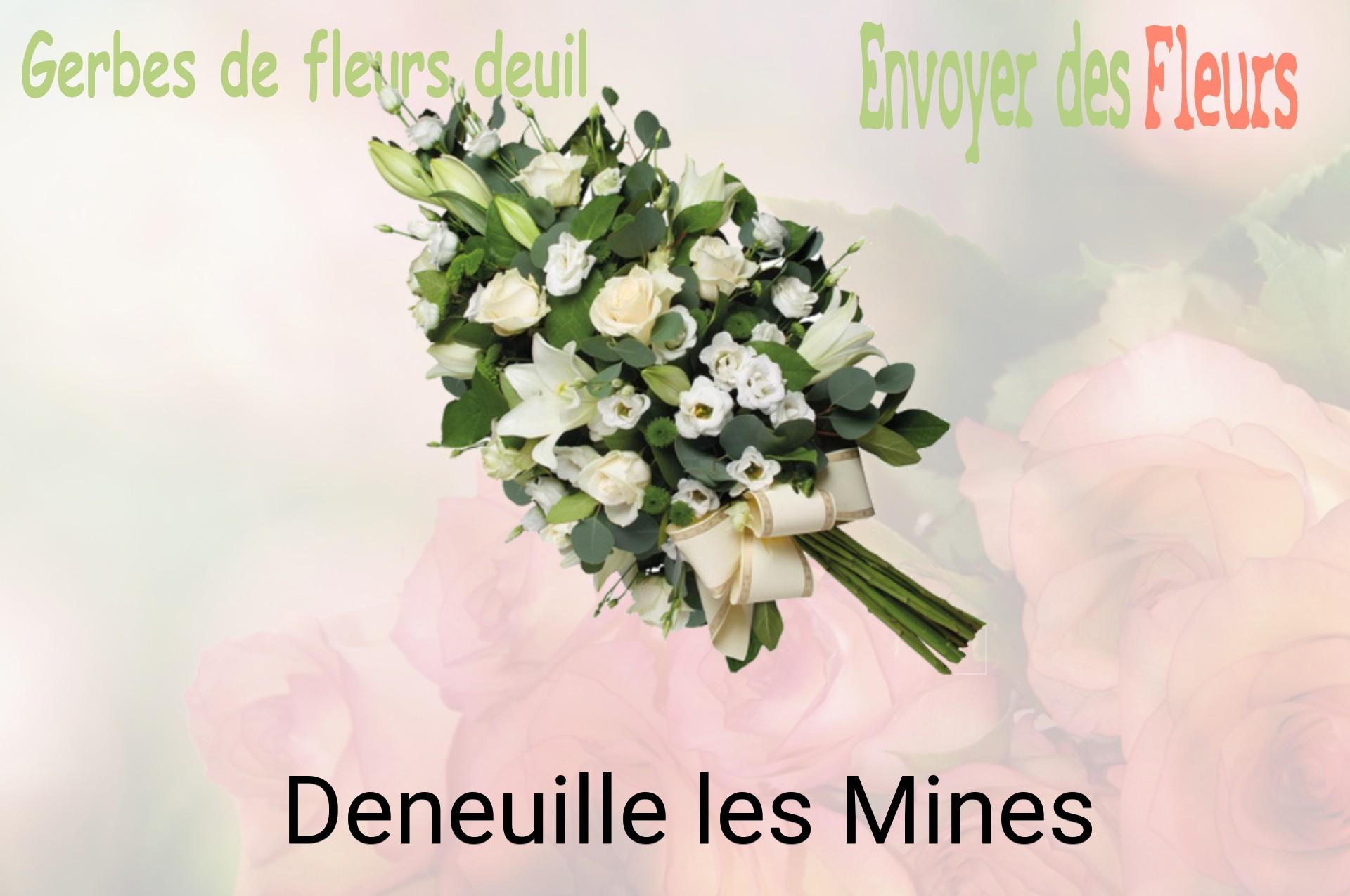 Gerbe de fleurs de deuil livrée à Deneuille-les-Mines